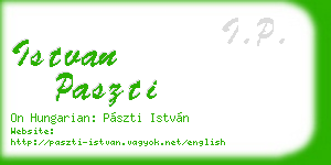 istvan paszti business card