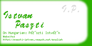 istvan paszti business card